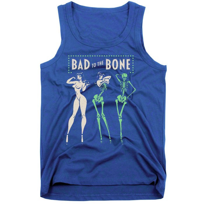 Bad To The Bone Girl Skeleton Tank Top