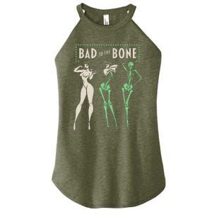 Bad To The Bone Girl Skeleton Women's Perfect Tri Rocker Tank