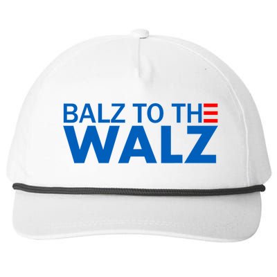 Balz To The Walz 2024 Kamala Harris Tim Waltz Election Snapback Five-Panel Rope Hat