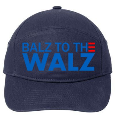 Balz To The Walz 2024 Kamala Harris Tim Waltz Election 7-Panel Snapback Hat