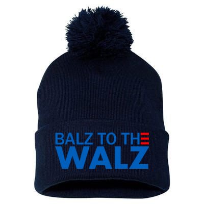 Balz To The Walz 2024 Kamala Harris Tim Waltz Election Pom Pom 12in Knit Beanie