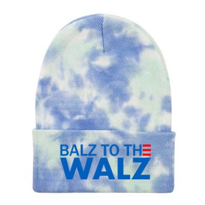 Balz To The Walz 2024 Kamala Harris Tim Waltz Election Tie Dye 12in Knit Beanie