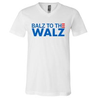 Balz To The Walz 2024 Kamala Harris Tim Waltz Election V-Neck T-Shirt