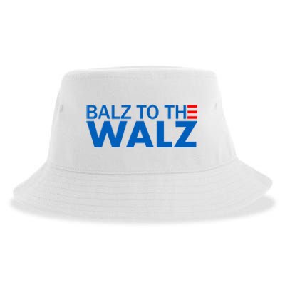 Balz To The Walz 2024 Kamala Harris Tim Waltz Election Sustainable Bucket Hat