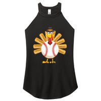 Baseball Turkey Thanksgiving Women's Perfect Tri Rocker Tank