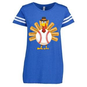 Baseball Turkey Thanksgiving Enza Ladies Jersey Football T-Shirt