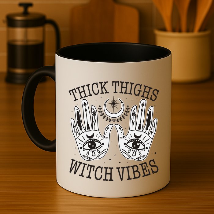 Boho Thick Thighs Witch Vibes Mug