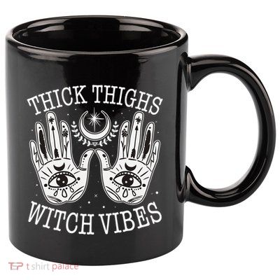 Boho Thick Thighs Witch Vibes 11oz C Handle Ceramic Mug