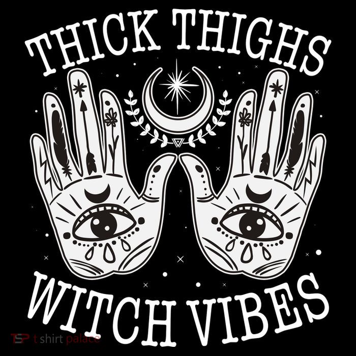 Boho Thick Thighs Witch Vibes Flatbill Hat