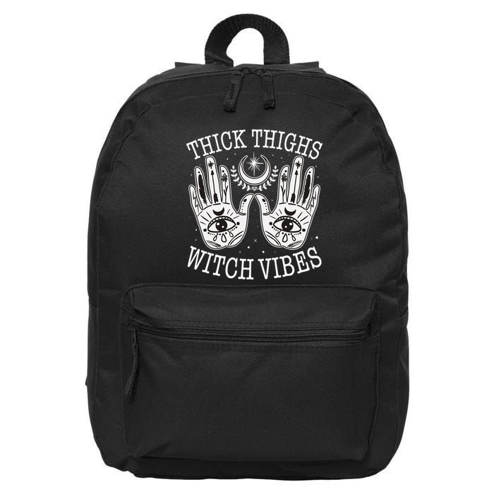 Boho Thick Thighs Witch Vibes 16 in Basic Backpack