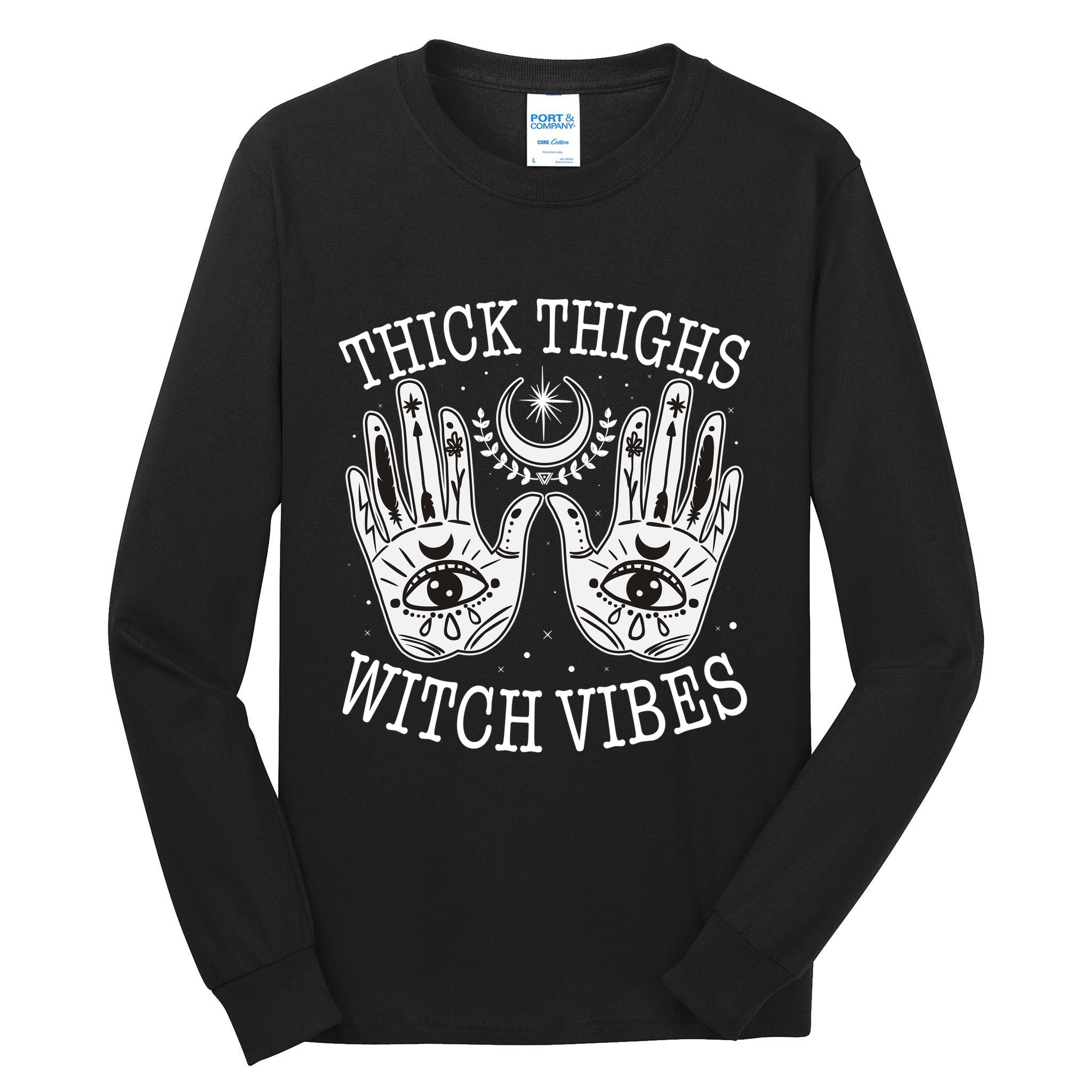 Boho Thick Thighs Witch Vibes Tall Long Sleeve T-Shirt