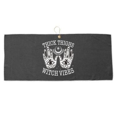 Boho Thick Thighs Witch Vibes Large Microfiber Waffle Golf Towel