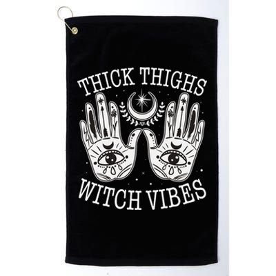 Boho Thick Thighs Witch Vibes Platinum Collection Golf Towel