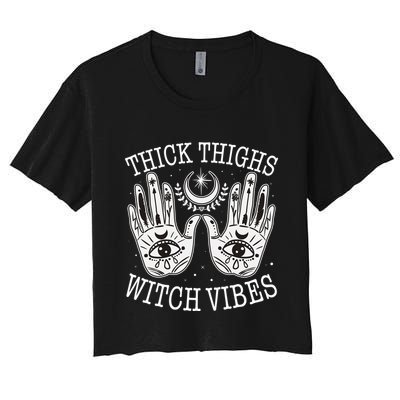 Boho Thick Thighs Witch Vibes Crop Top