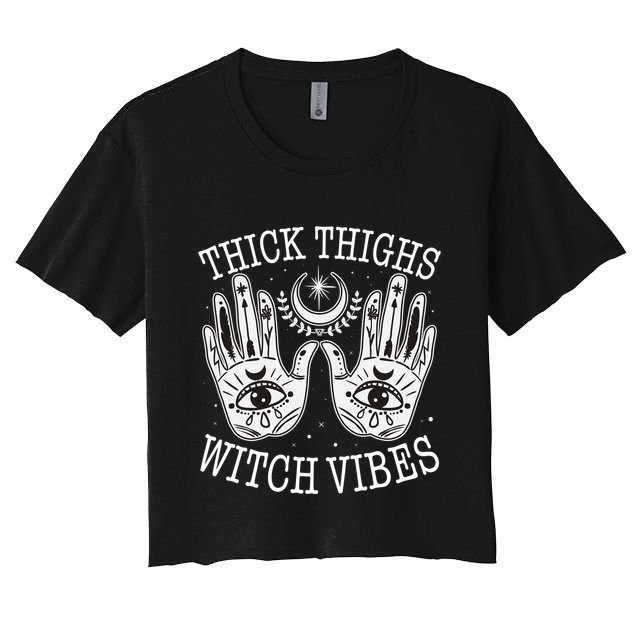 Boho Thick Thighs Witch Vibes Crop Top