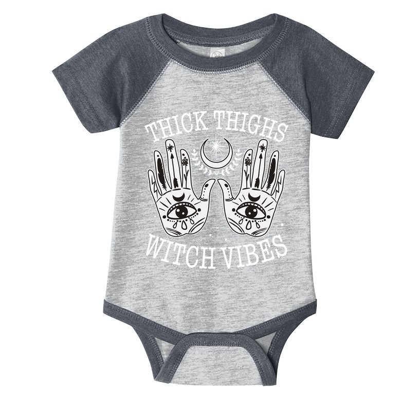 Boho Thick Thighs Witch Vibes Infant Baby Jersey Bodysuit