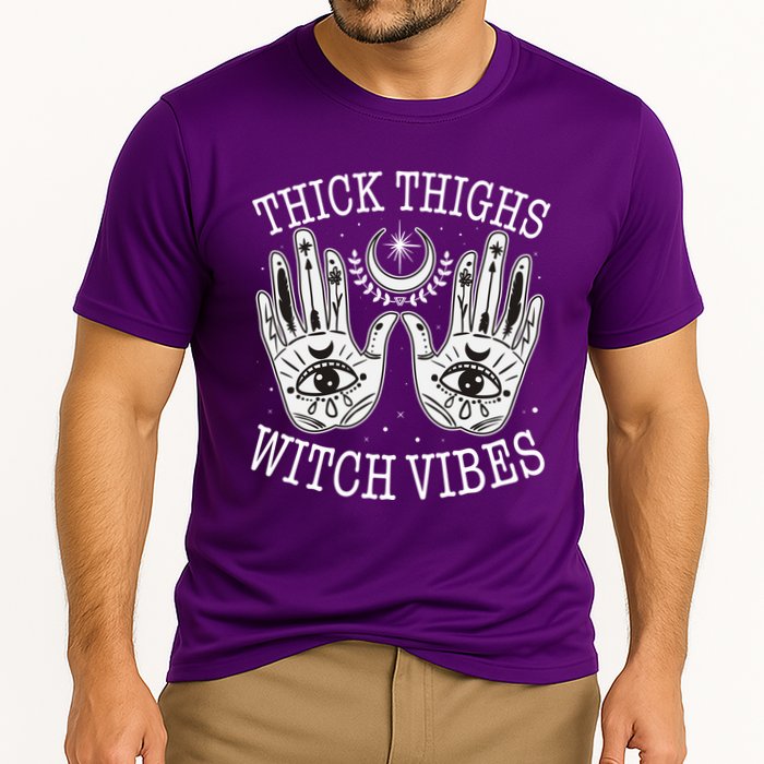 Boho Thick Thighs Witch Vibes Performance Shirt