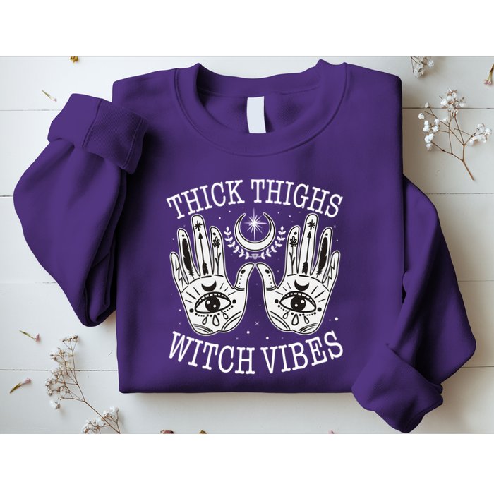Boho Thick Thighs Witch Vibes Sweatshirt
