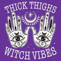 Boho Thick Thighs Witch Vibes Youth Performance Sprint T-Shirt