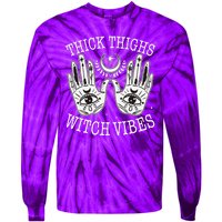 Boho Thick Thighs Witch Vibes Tie-Dye Long Sleeve Shirt