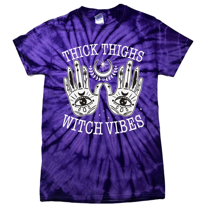 Boho Thick Thighs Witch Vibes Tie-Dye T-Shirt