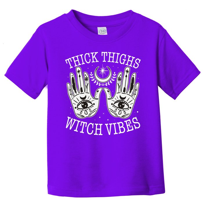 Boho Thick Thighs Witch Vibes Toddler T-Shirt