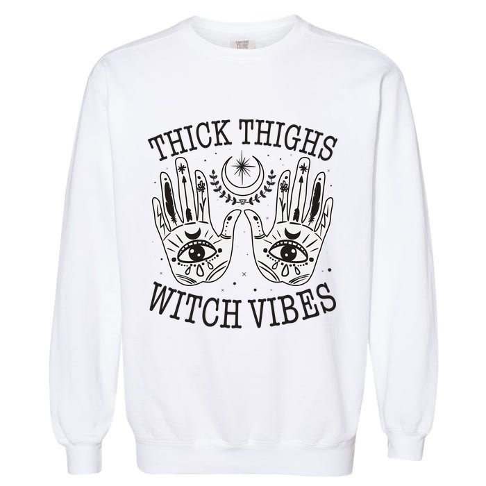 Boho Thick Thighs Witch Vibes Garment-Dyed Sweatshirt