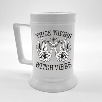 Boho Thick Thighs Witch Vibes Beer Stein