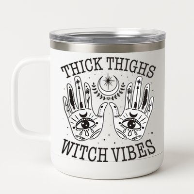 Boho Thick Thighs Witch Vibes 12 oz Stainless Steel Tumbler Cup