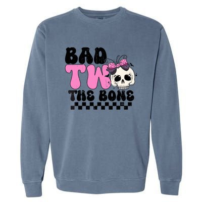 Bad Two The Bone Birthday 2nd Halloween Birthday Garment-Dyed Sweatshirt