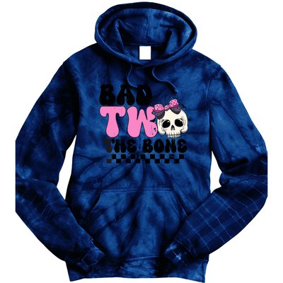 Bad Two The Bone Birthday 2nd Halloween Birthday Tie Dye Hoodie