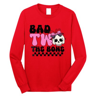 Bad Two The Bone Birthday 2nd Halloween Birthday Long Sleeve Shirt