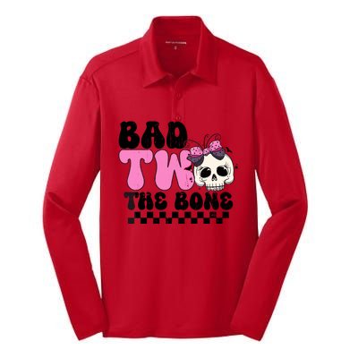 Bad Two The Bone Birthday 2nd Halloween Birthday Silk Touch Performance Long Sleeve Polo