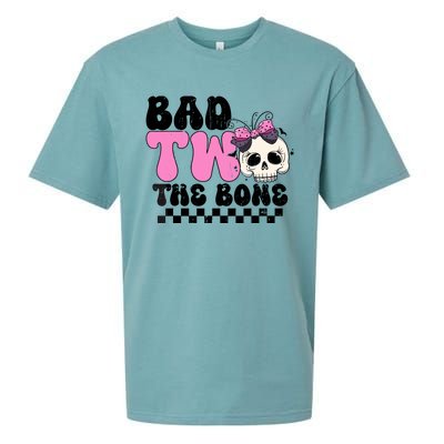 Bad Two The Bone Birthday 2nd Halloween Birthday Sueded Cloud Jersey T-Shirt