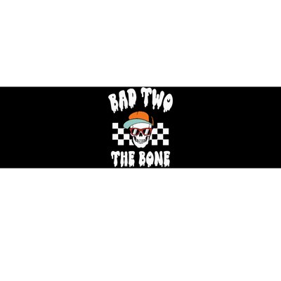 Bad Two The Bone Funny 2nd Birthday Halloween Skeleton Boy Bumper Sticker