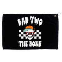 Bad Two The Bone Funny 2nd Birthday Halloween Skeleton Boy Grommeted Golf Towel