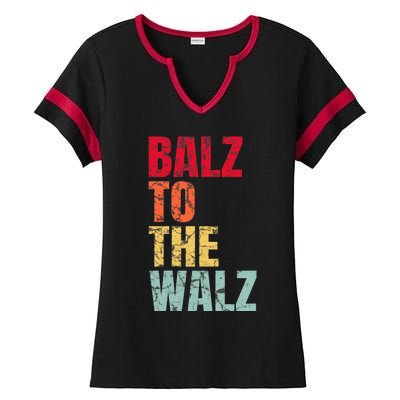 Balz To The Walz Harris Walz 2024 Ladies Halftime Notch Neck Tee