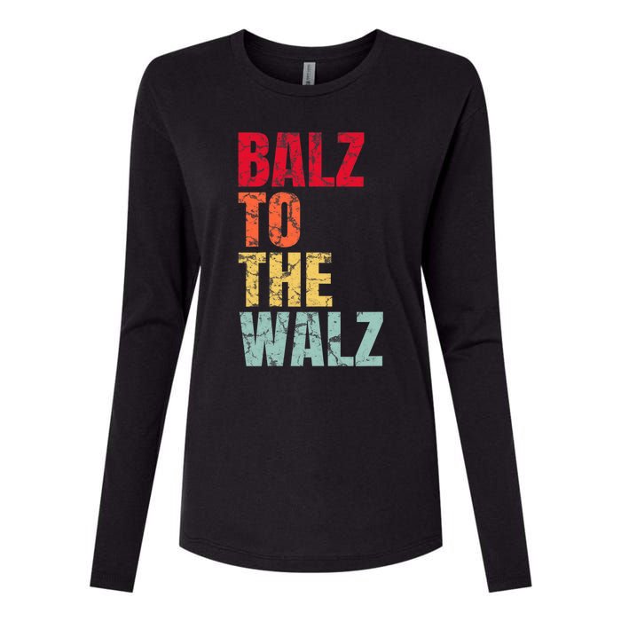 Balz To The Walz Harris Walz 2024 Womens Cotton Relaxed Long Sleeve T-Shirt