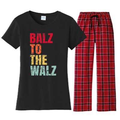 Balz To The Walz Harris Walz 2024 Women's Flannel Pajama Set