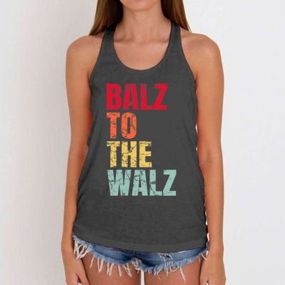 Balz To The Walz Harris Walz 2024 Women's Knotted Racerback Tank