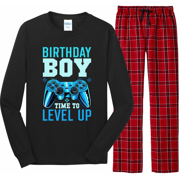 Birthday Time to Level Up Matching Video Gamer Birthday Long Sleeve Pajama Set