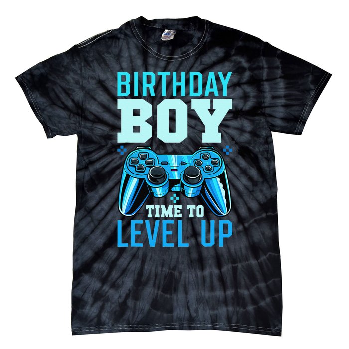 Birthday Time to Level Up Matching Video Gamer Birthday Tie-Dye T-Shirt