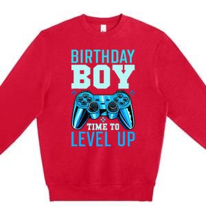 Birthday Time to Level Up Matching Video Gamer Birthday Premium Crewneck Sweatshirt