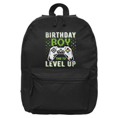 Birthday Time To Level Up Video Game Birthday 16 in Basic Backpack