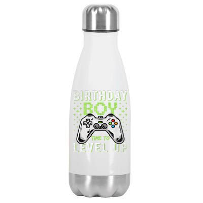 Birthday Time To Level Up Video Game Birthday Stainless Steel Insulated Water Bottle