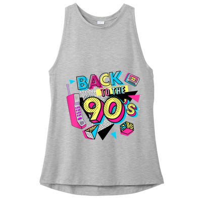 Back To The 90s Outfits Retro Costume Party Cassette Tape Ladies PosiCharge Tri-Blend Wicking Tank