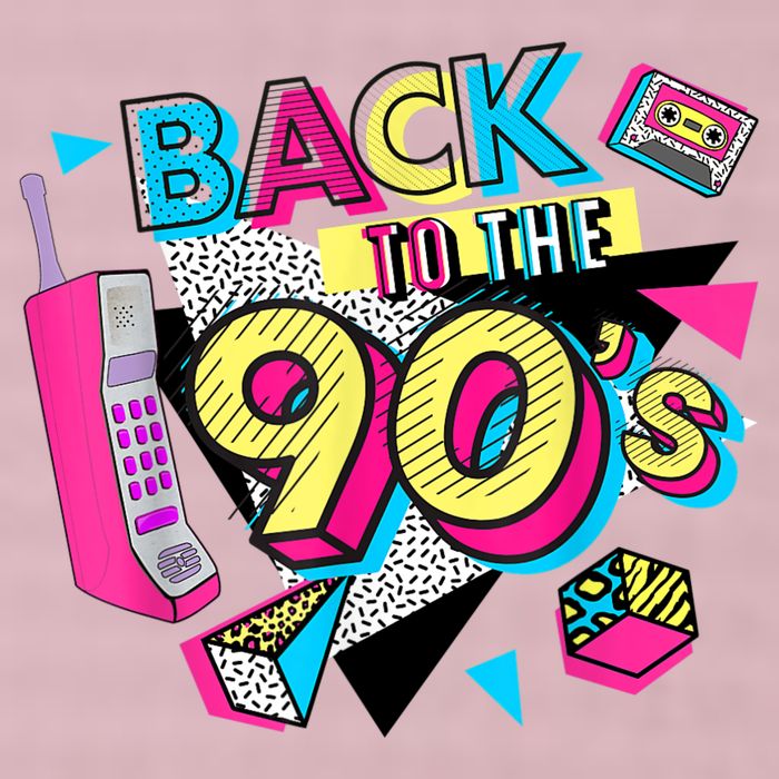 Back To The 90s Outfits Retro Costume Party Cassette Tape 25L Jumbo Tote