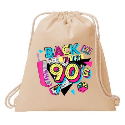 Back To The 90s Outfits Retro Costume Party Cassette Tape Drawstring Bag