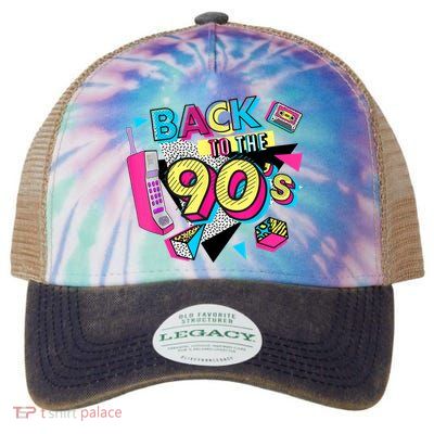 Back To The 90s Outfits Retro Costume Party Cassette Tape Legacy Tie Dye Trucker Hat