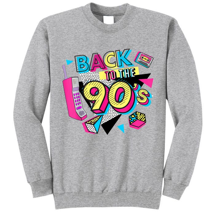 Back To The 90s Outfits Retro Costume Party Cassette Tape Tall Sweatshirt